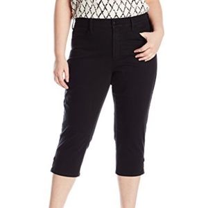 NYDJ Women’s Plus-Size Ariel Crop Jeans Black 24w